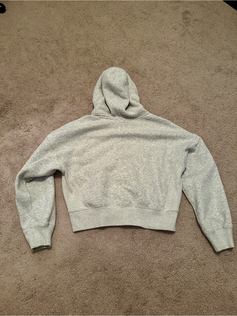 Abercrombie & Fitch Heather Gray Full-Zip Hooded Sweatshirt - Picture 3 of 3